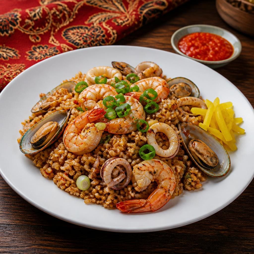 Bakmi Golek Nasi Goreng Seafood Spesial
